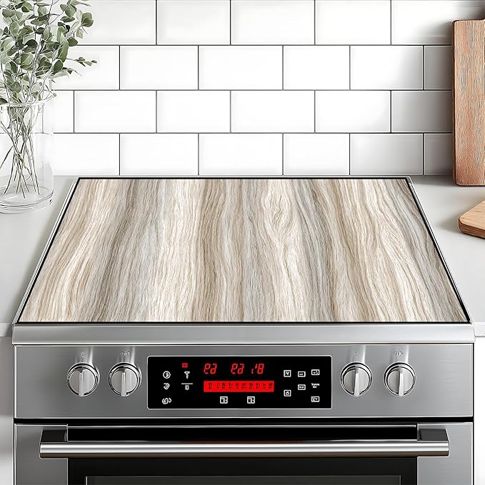 Stove Top Cover Retro Flower Gas Stove Top Cover for Home Decoration Kitchen Pad Non-Stick Washable Cooktop Covers Countertop Protector Keep Stove Clean 28"x20" (Texture-2)