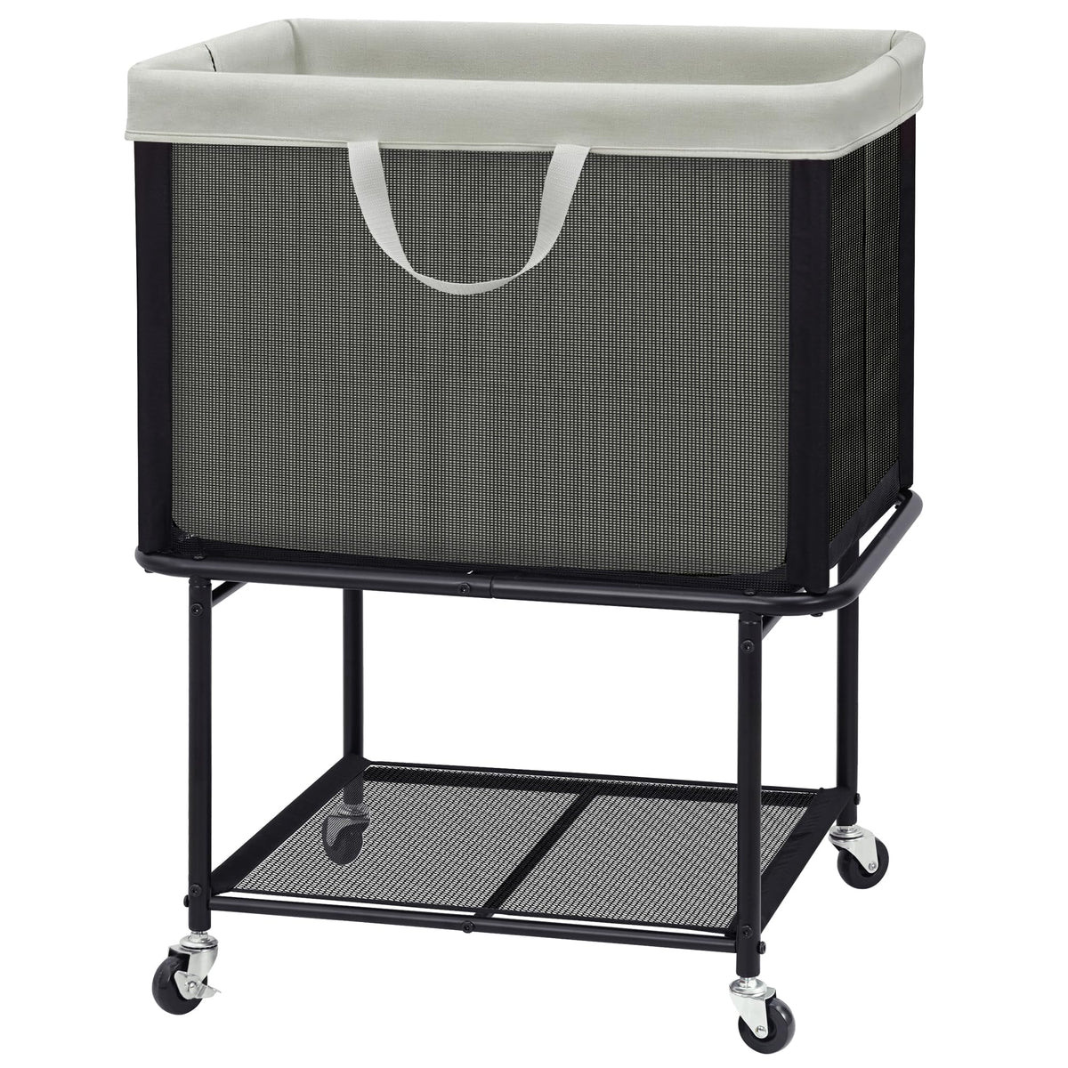 Rolling Laundry Hamper with Lockable Wheels, 29-Gallon - Image 1