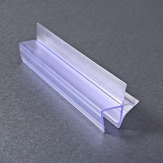 Frameless Shower Door Bottom Seal, 2 PCS 3/8" x 36" Shower Door Sweep for 3/8 Inch Glass, Glass Shower Door Seal Strip, Stop Shower Leaks and Create a Water Barrier(9D)