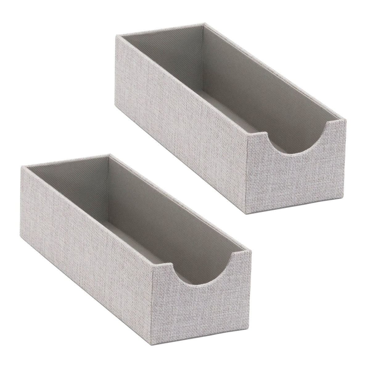 Household Essentials Narrow Organizer Tray 2 Pack, Gray - Image 1