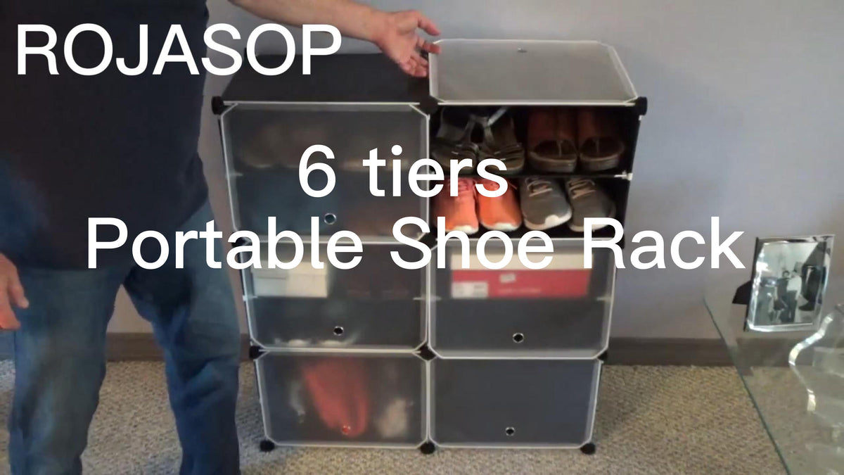 ROJASOP Portable Shoe Rack Organizer 6-Tier Shoe Cabinet 24-Pair - Image 8
