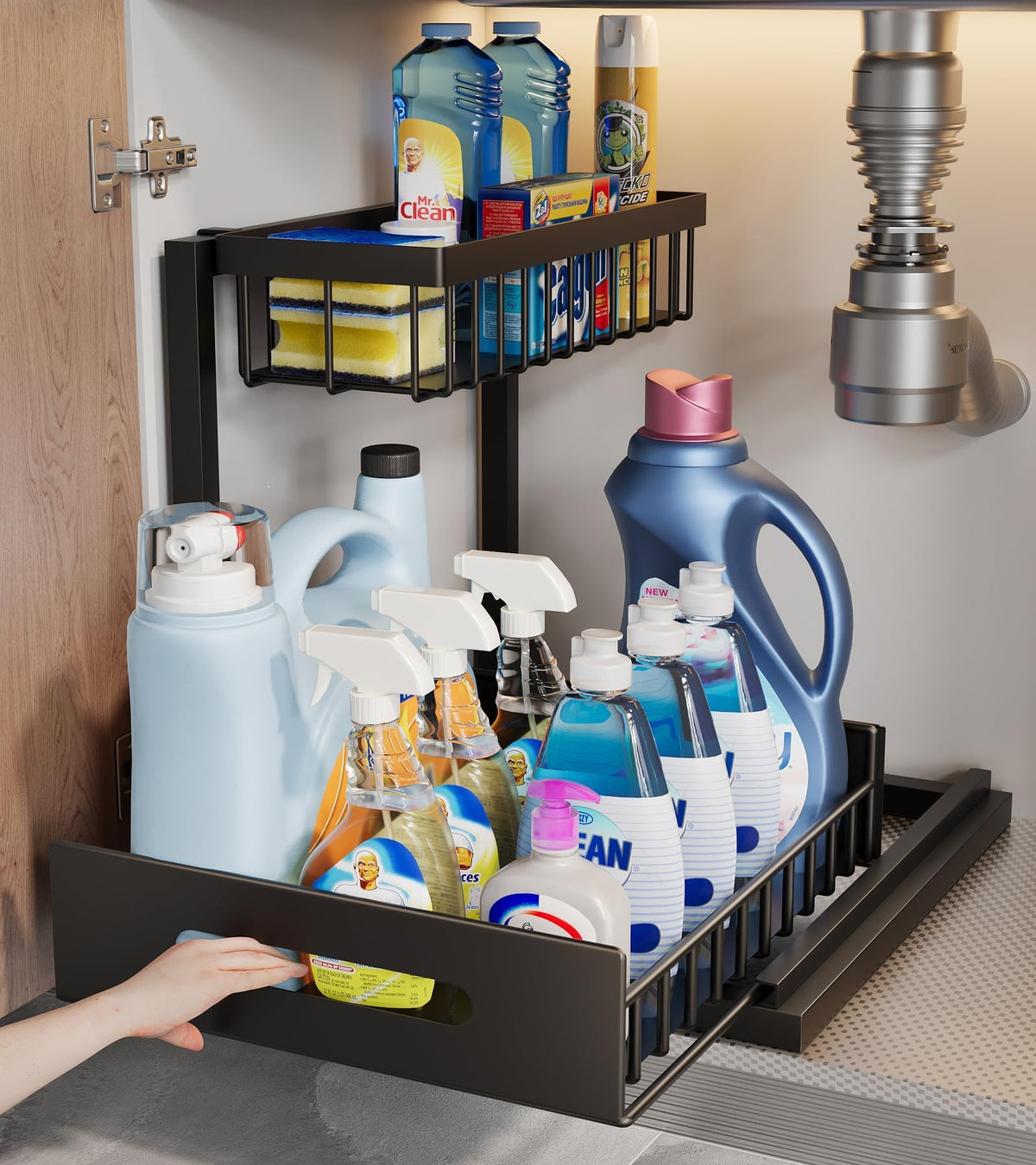 Solidhouse Under Sink Organizer, 2-Tier Under Kitchen Bathroom - Image 1