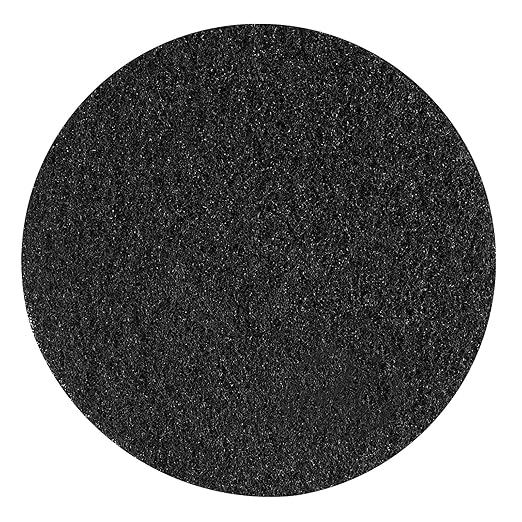 437.071 Floor Scrubber Pads, 12" Diameter Black – Commercial Floor Scrubber Pads for Oreck ORB550MC Orbiter Floor Machine (1, Black, 12 in)