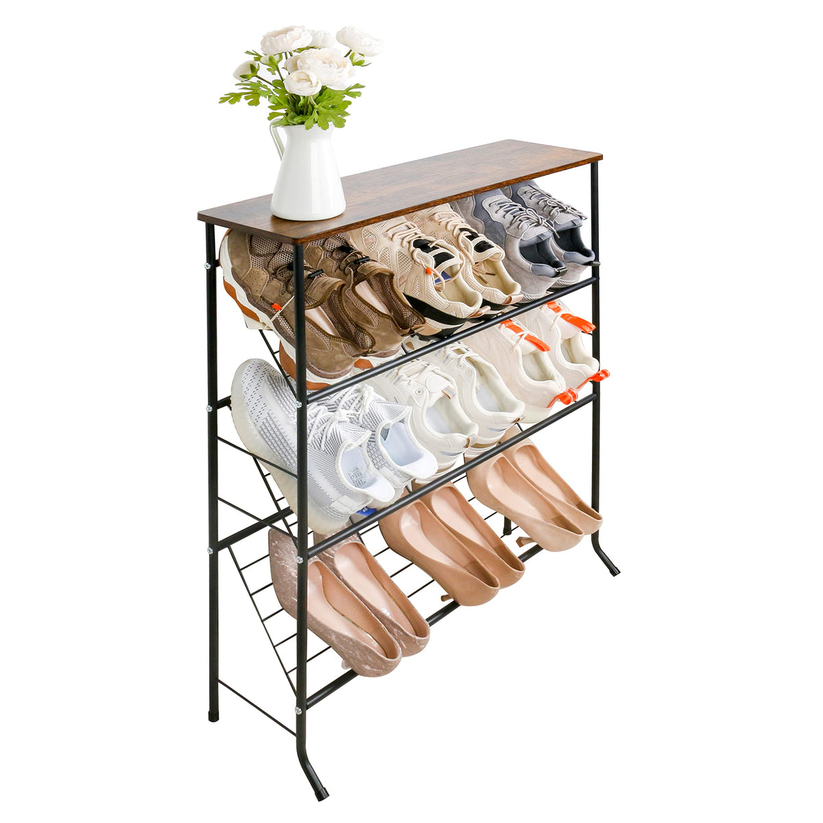 ZOES HOMEWARE Narrow Shoe Rack for Front Door Entran | All Products - Image 1