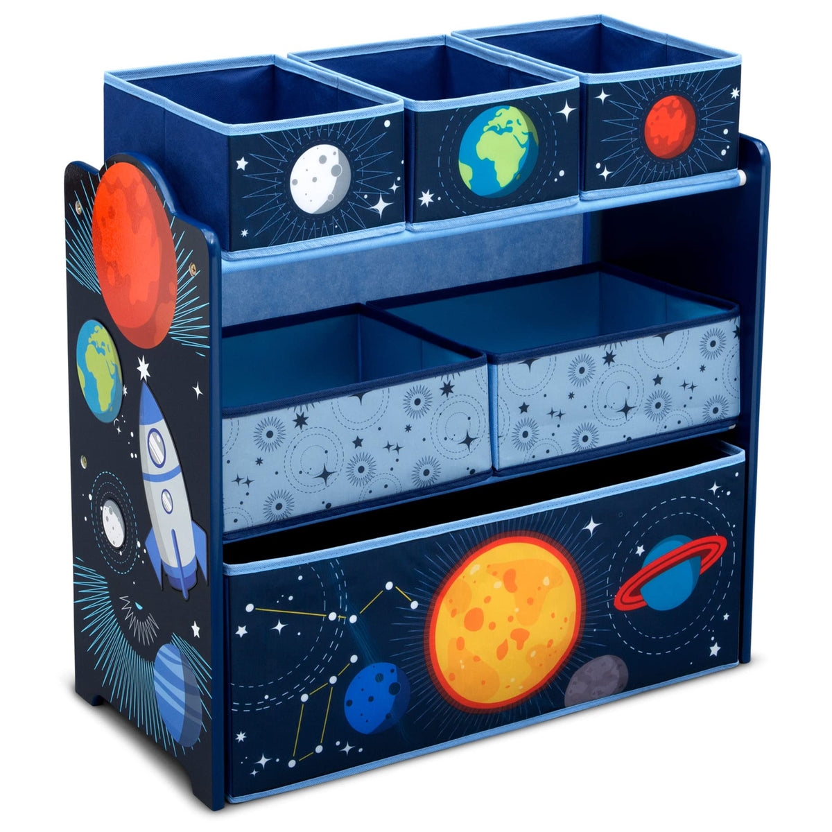 Delta Children Space Adventures Design & Store 6 Bin Toy - Image 1