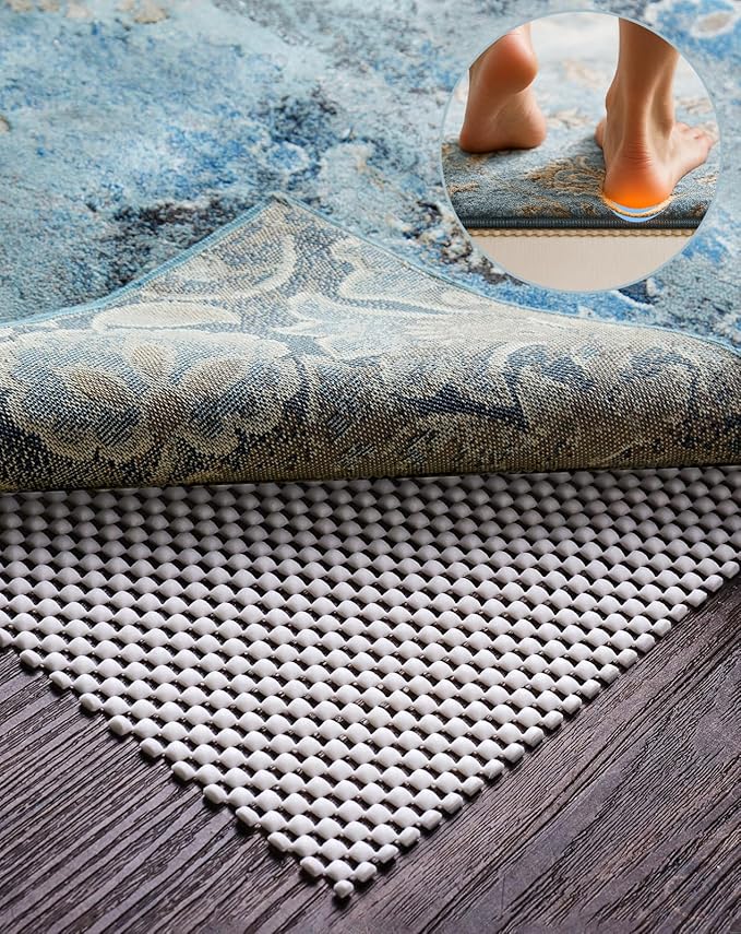 Veken Rug Gripper Pad for Hardwood Floors, Non Slip 2x4 Ft Rug Pads for Area Rugs, Thick Rug Grippers for Tile Floors, Under Carpet Anti Skid Mat, Keep Your Rugs Safe and in Place
