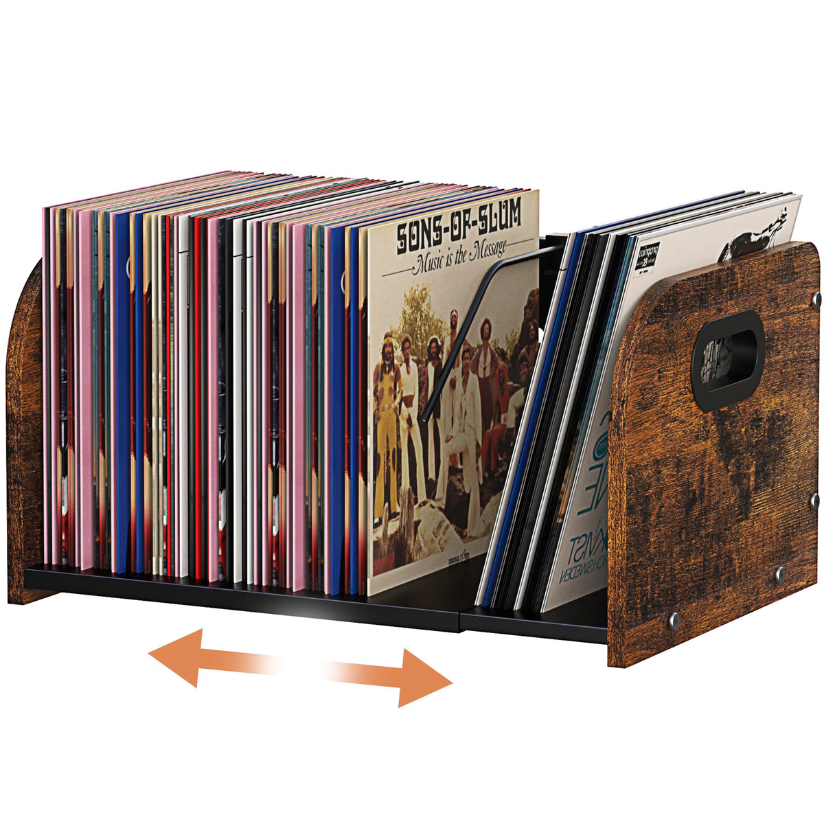 RUILALIFE Vinyl Record Storage Holder, Expandable Record - Image 1