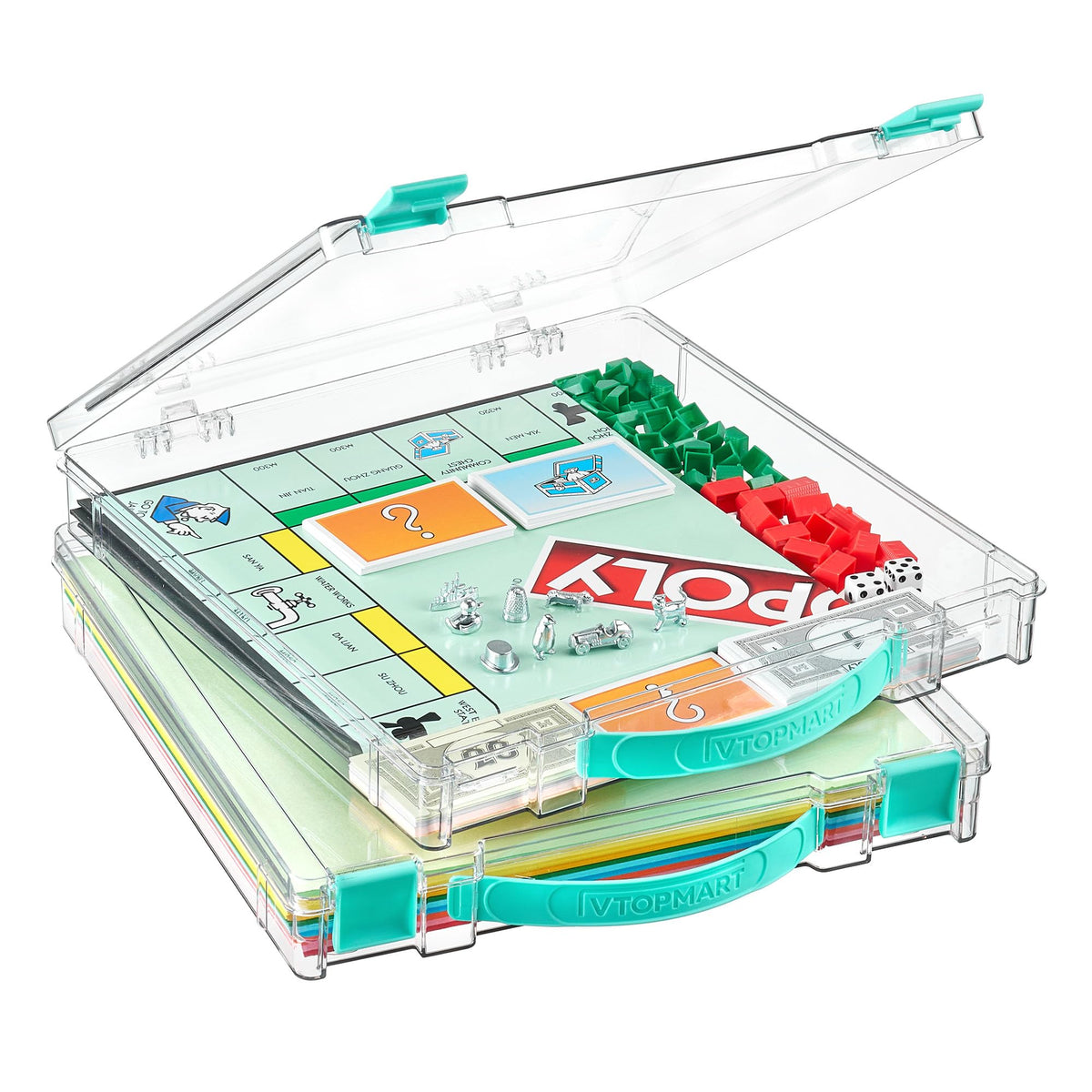 Vtopmart 2 Pack Board Game Storage with Handle | Home Organization - Image 1