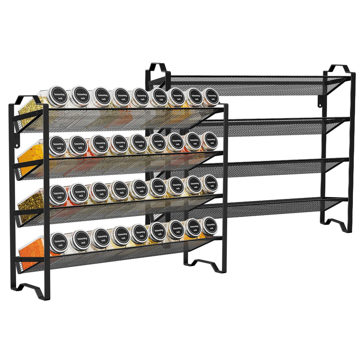 Simple Trending 2 Pack 4 Tier Spice Rack Organizer - Image 1