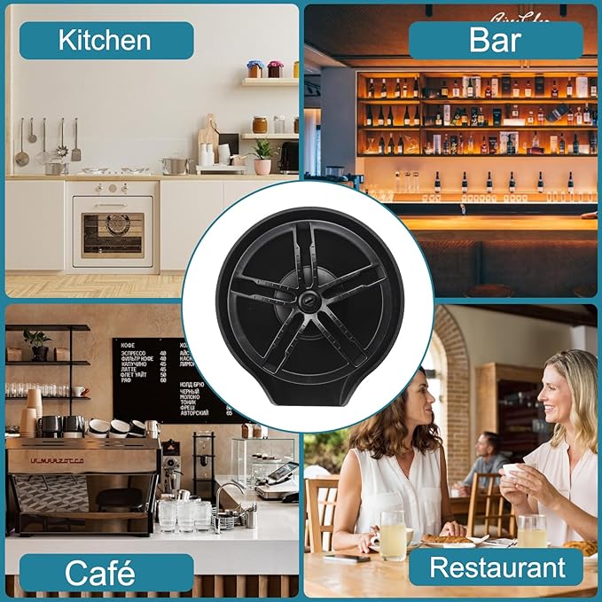 Glass Rinser for Kitchen Sink Glass Rinser with Pull-Out Spray High Pressure 360° Rotating Faucet Glass Rinser Cup Cleaner Bottle Washer for Bar Cafe Sink