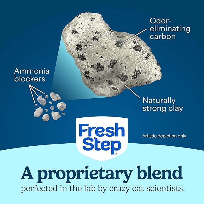 Fresh Step Clean Paws Advanced Multi Cat Clumping Litter with Febreze Freshness, 18.5 lb Each, Pack of 2 (Package May Vary)