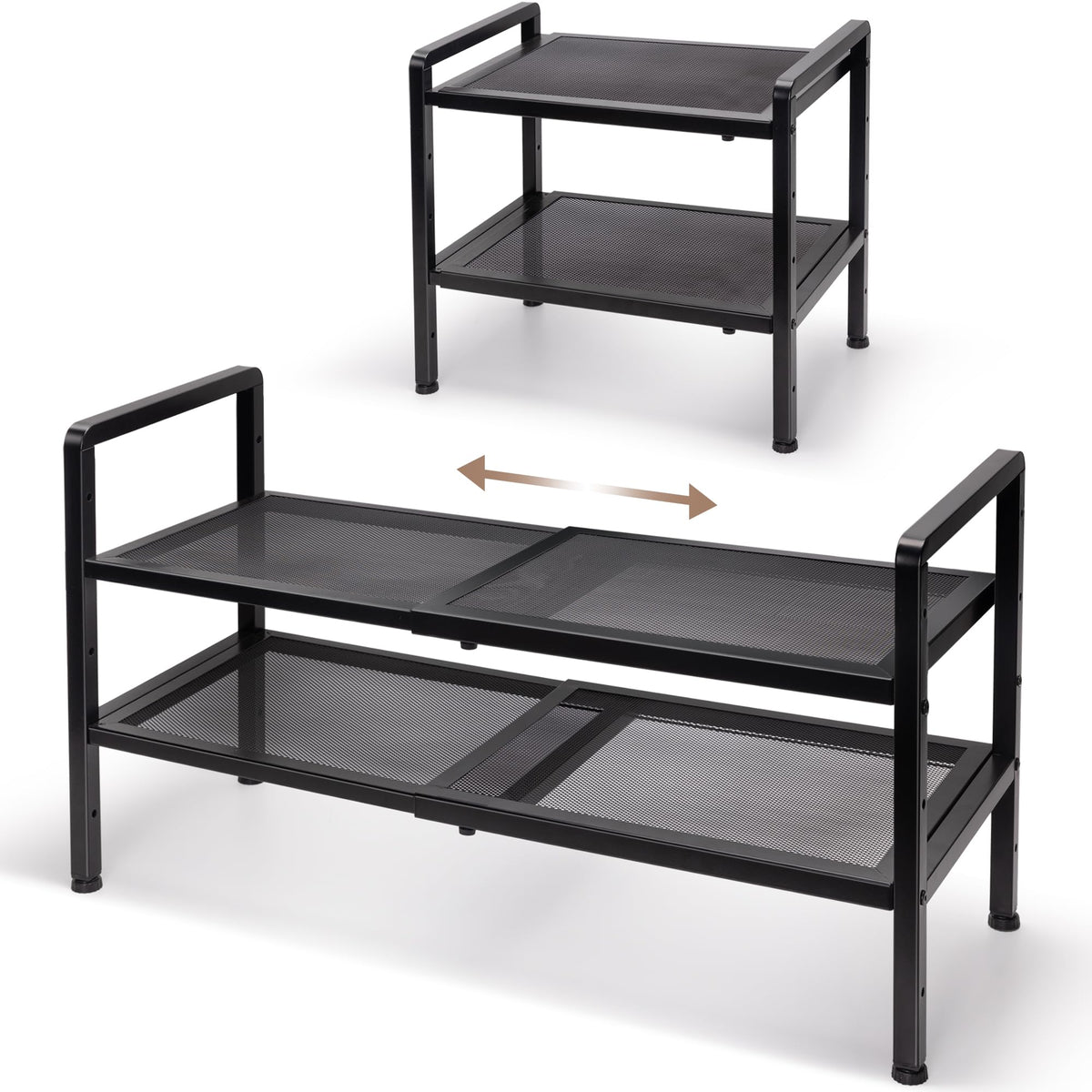 Varhomax Expandable Shoe Rack for Closet and Entryway 2-Tier - Image 1