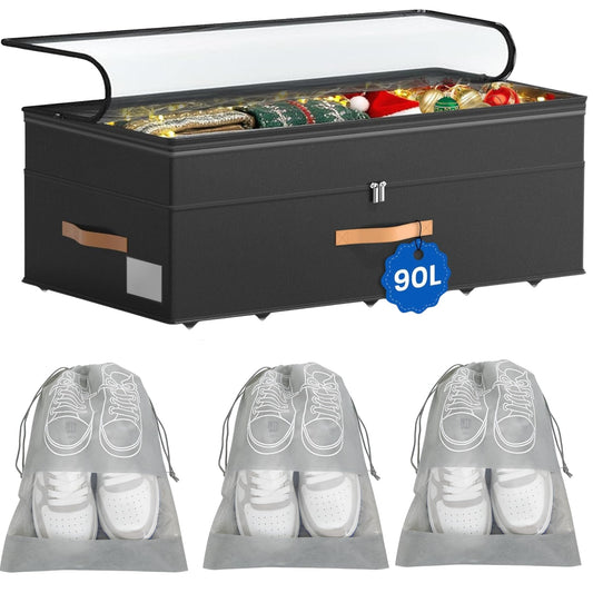 90L XXL Under Bed Storage Bins with Wheels, 1-Pack - Image 1