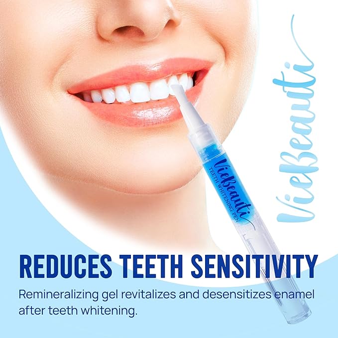 Teeth Whitening Pen Gel Kit: 35% Carbamide Peroxide Gel for Stain Removal - No Sensitivity with Remineralizing Pen for a Brighter Whiter Smile Mint (5 Pack)