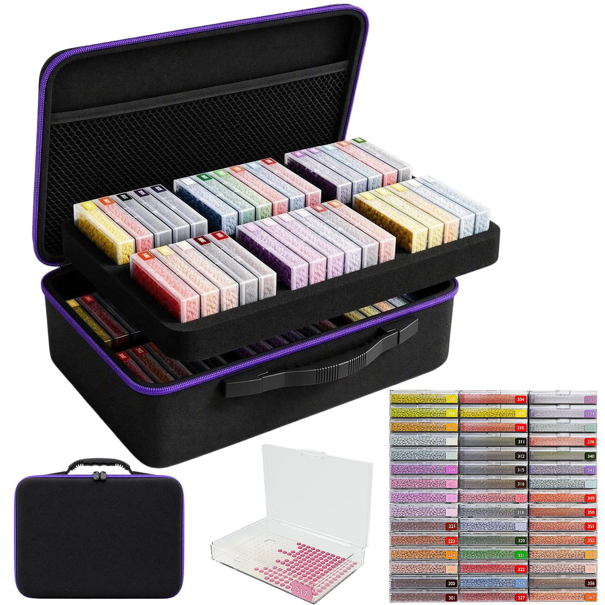 SuSentak 2-in-1 Diamond Painting Trays with Lids for Round - Image 1