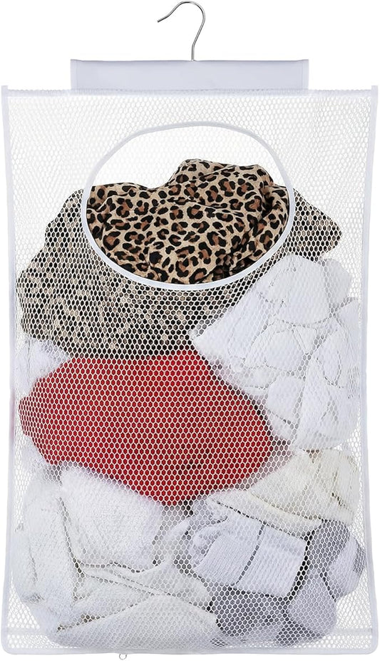 Hanging Clothes Hampers for Laundry, Collapsibles Laundry Hamper Dirty Clothes Basket Foldable Wall Hanging Basket Large Dirty Clothe Bag Over the Door Organizer