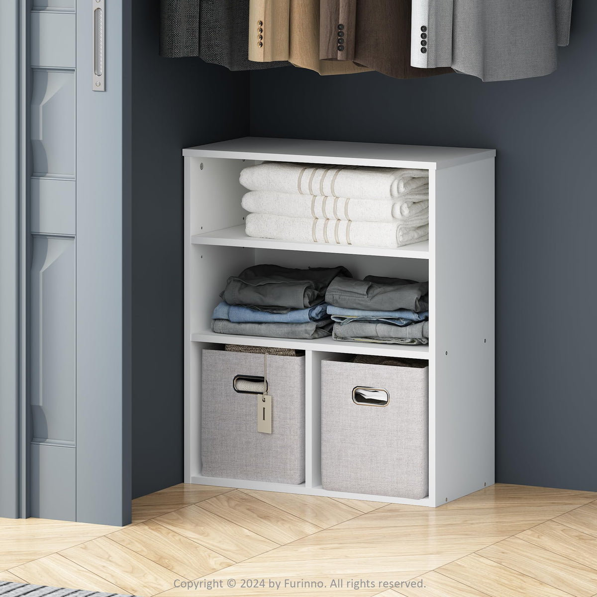 Furinno Reed Closet Organizers and Storage, 3-Tier C | All Products - Image 1