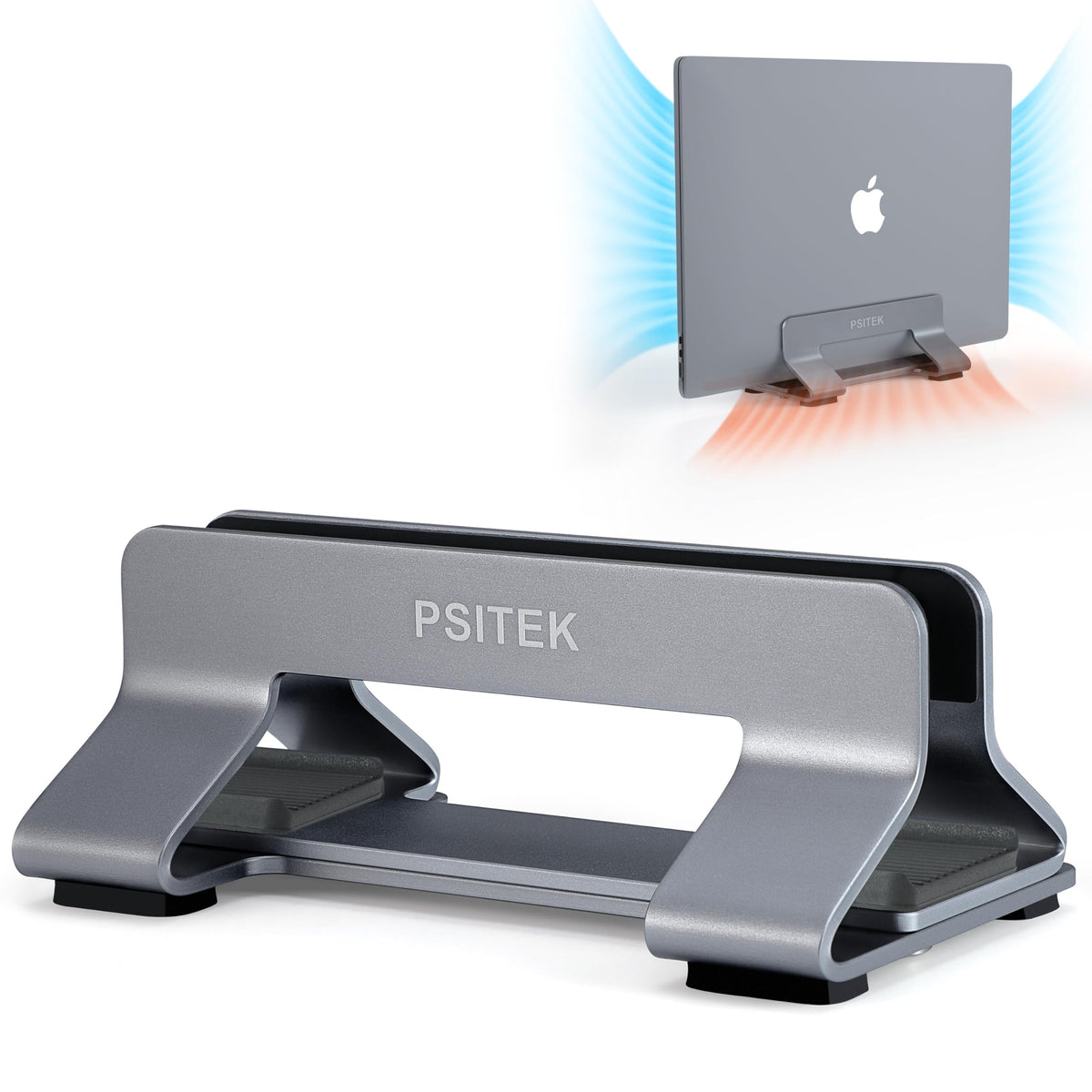 Aluminum Vertical Laptop Stand Dock Holder, Adjustab | All Products - Image 1