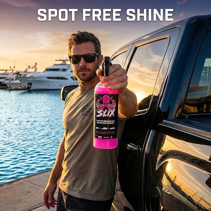 Car and Boat Ceramic Detailing Spray | Hard Water Spot Remover | Surface Cleaner | Car, Boat, Marine ATV/UTV and Motorcycle Wax | Professional Grade Detailer | 32 FL Oz