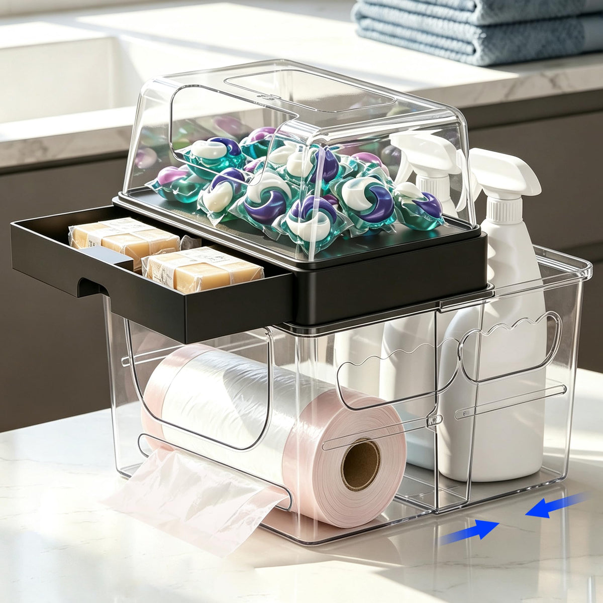 BLULEE Plastic Bag Holder for Grocery Bags, Under Si | All Products - Image 1