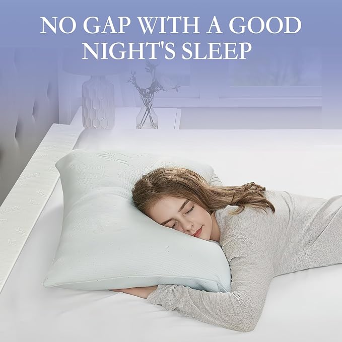 DEEPSHARK Mattress Gap Filler, Bed Gap Filler, Headboard Gap Filler Mattress Extension Filler for Headboard Seams, Bed Space Cracks White(60"×6"×12", Queen)