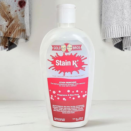 Stain Remover, Effectively Eliminates Stains from Wine, Berries & Blood on Fabrics, Carpets, Upholstery & Jewelry, Dye-Free, Free from Bleach, Peroxides & Phosphates, Made in USA, 10 oz