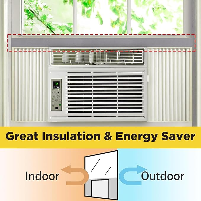moonoom 3 Pcs Foam Air Conditioner Weatherseal Tape-2''x1''x6.5ft Air Conditioner Foam Tape-Non-Adhesive Foam Seal Strip with Glue Point for Air Conditioner Door Window Seal