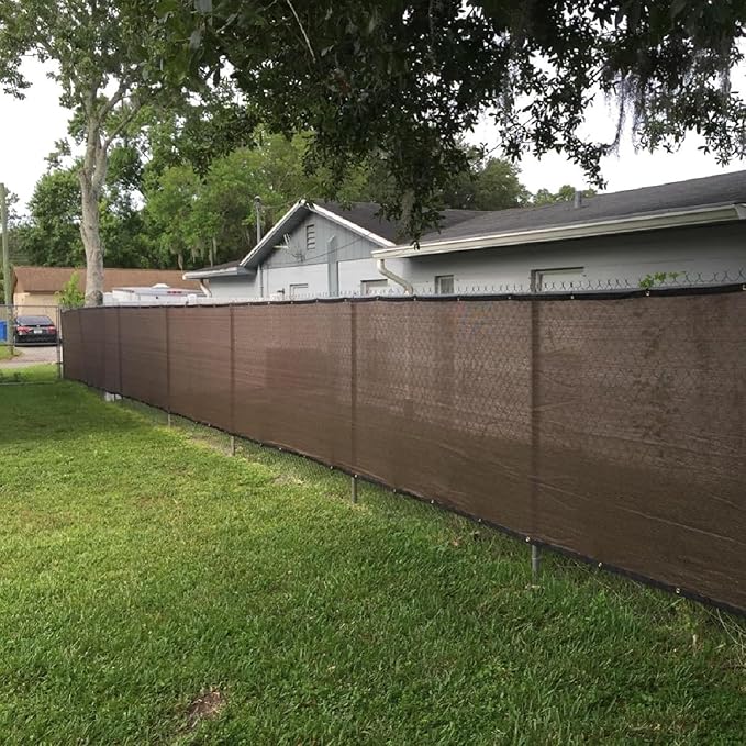 Fence Privacy Screen Balcony Sun Shade Cloth 6'x32' 80% Shade Fabric Outdoor Patio Screens Mesh Panels Apartments Railing Cover UV Protection for Backyard Garden Porch Deck