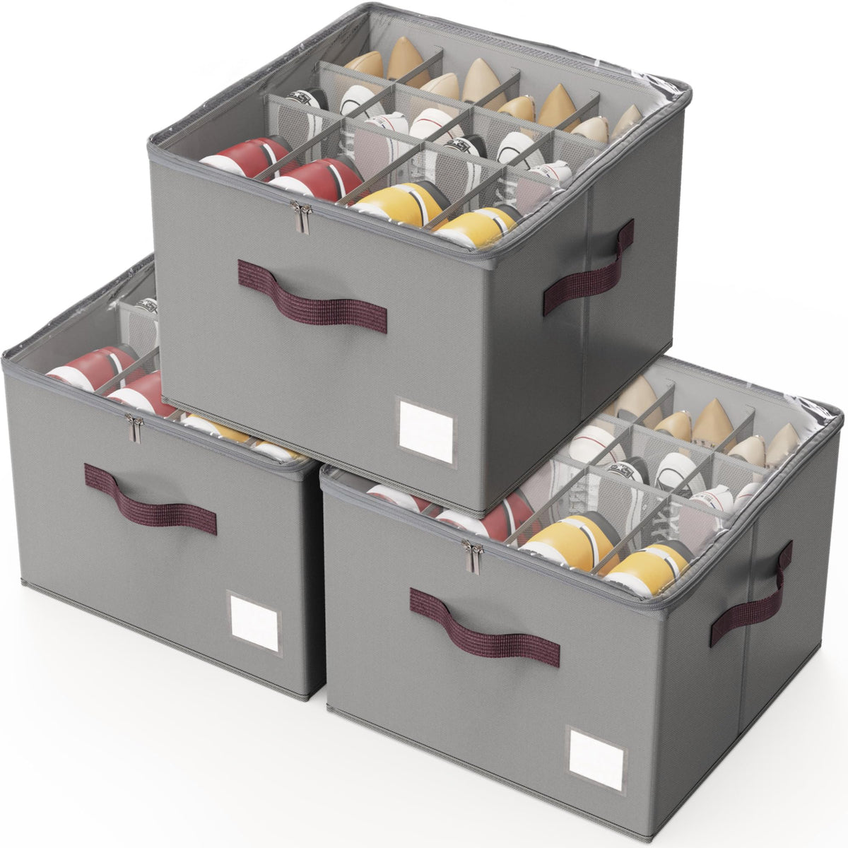 Shoe Organizer for Closet, 3 Pack Shoe Organizer | Home Organization - Image 1
