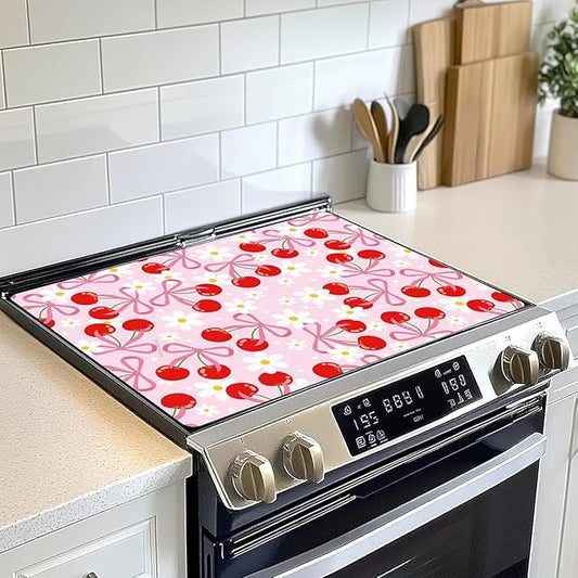 Decorative Electric Stove Top Covers, Heat Resistant Silicone Stove Cover Mat, Stove Top Protectors for Electric Flat Glass Stoves, Adds Extra Counter Space for Small Kitchens and Apartments