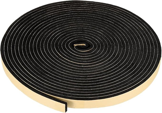 PATIKIL Foam Insulation Tape, 3/4" W x 1/4" t x 32.8FT Self Adhesive Weather Stripping Door Seal Strip for Door Window Air Conditioning, Black