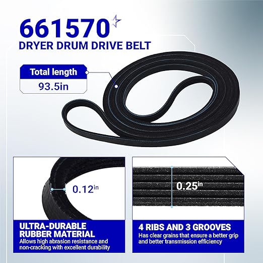 BlueStars 661570V 661570 & 279640 & W10837240 Dryer Drum Belt Idler Pulley and Pulley Kit - Compatible with Whirlpool Maytag Kenmore Dryers WED9200SQ0 WED5600XW0 WED9200SQ0 GEW9250PW1