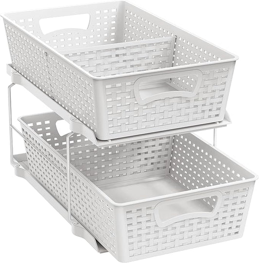 2-Tier Pull-Out Under-Sink Organizer - Maximize Bathroom Storage