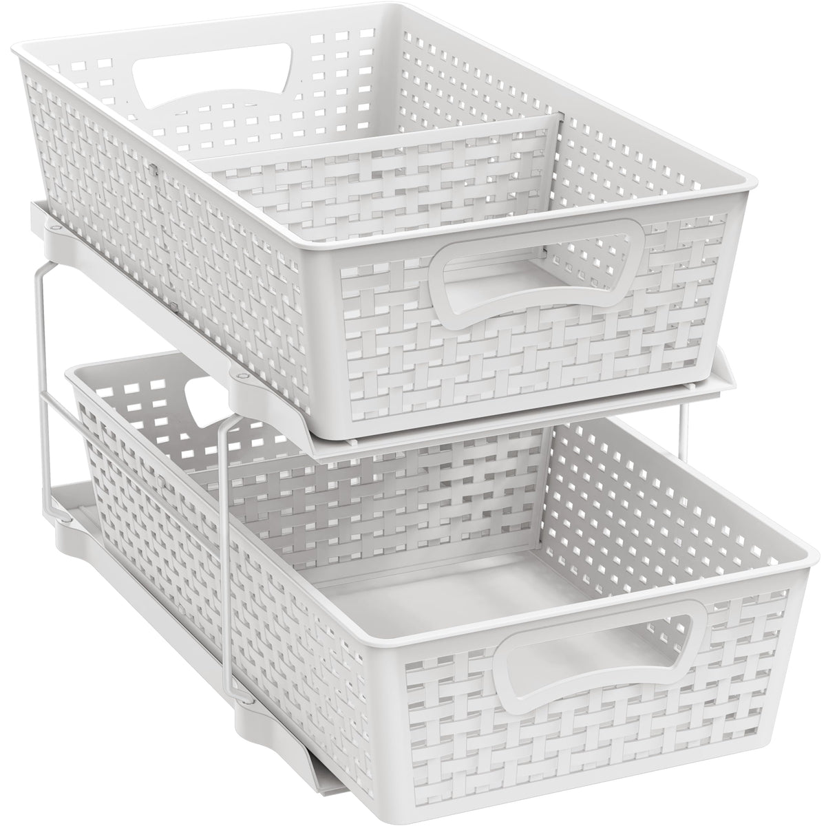 Simple Houseware 2 Tier Pull-Out Sliding Drawer Under Sink - Image 1