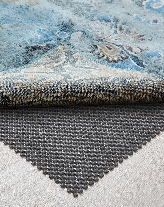 Veken 2x3 Ft Rug Pad Gripper for Hardwood Floors, Non Slip Dark Grey Rug Pads for Area Rugs, Thick Rug Grippers for Tile Floors, Under Carpet Anti Skid Mat, Keep Your Rugs Safe and in Place