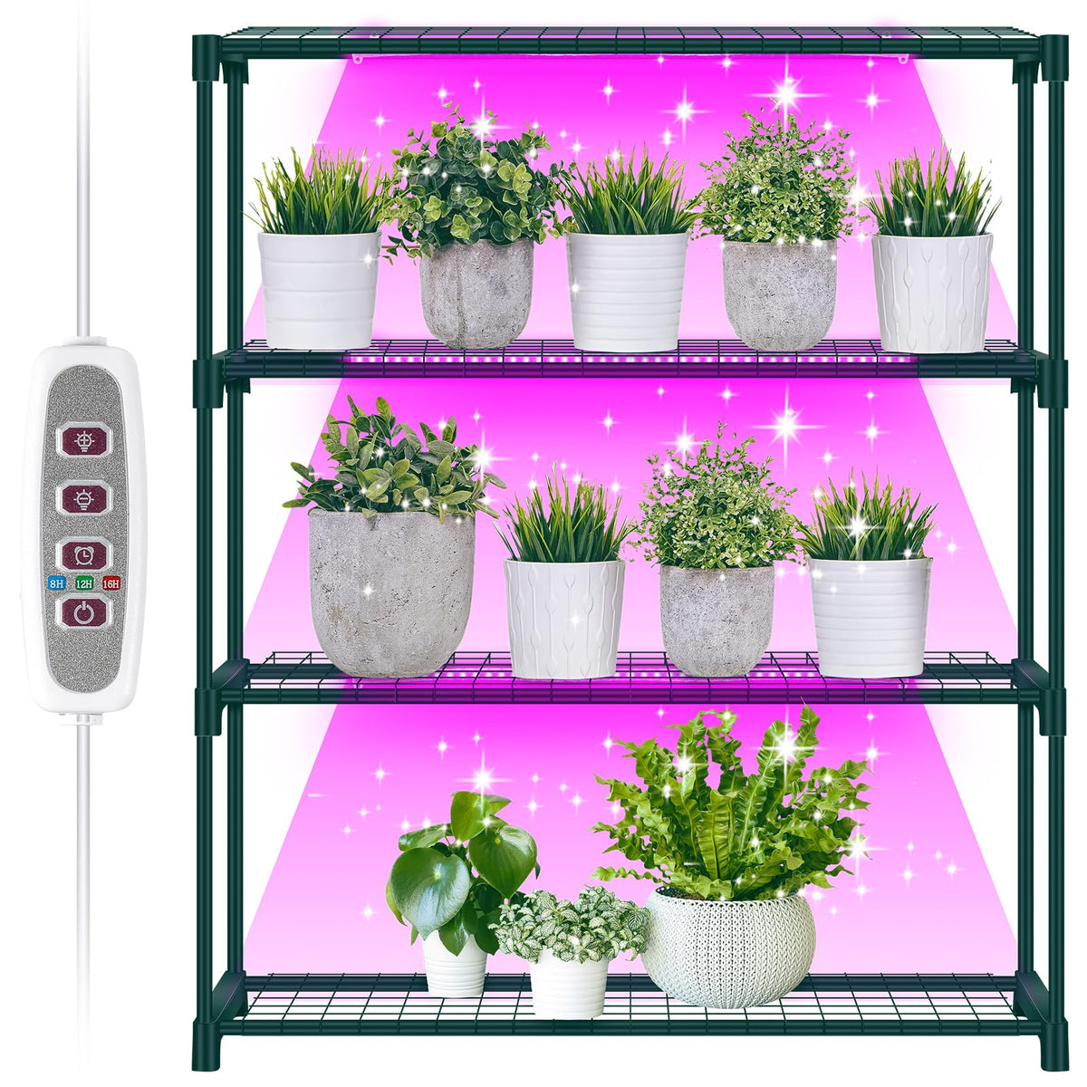 Vercraft 4 Tier Winter Greenhouse with Shelves 42x12x35 Inch 24W - Image 1