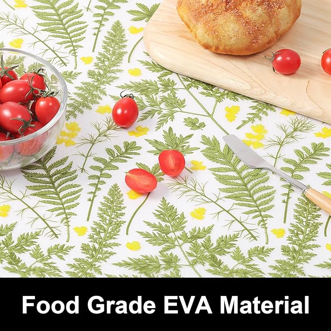 CooyesFridge Liners Shelf Liner for Kitchen Cabinets Refrigerator Liners Waterproof & Oil-Proof Kitchen Cupboard Liner Non Adhesive Drawer Mats EVA Material for Shelves（11.8" W x 360" L）