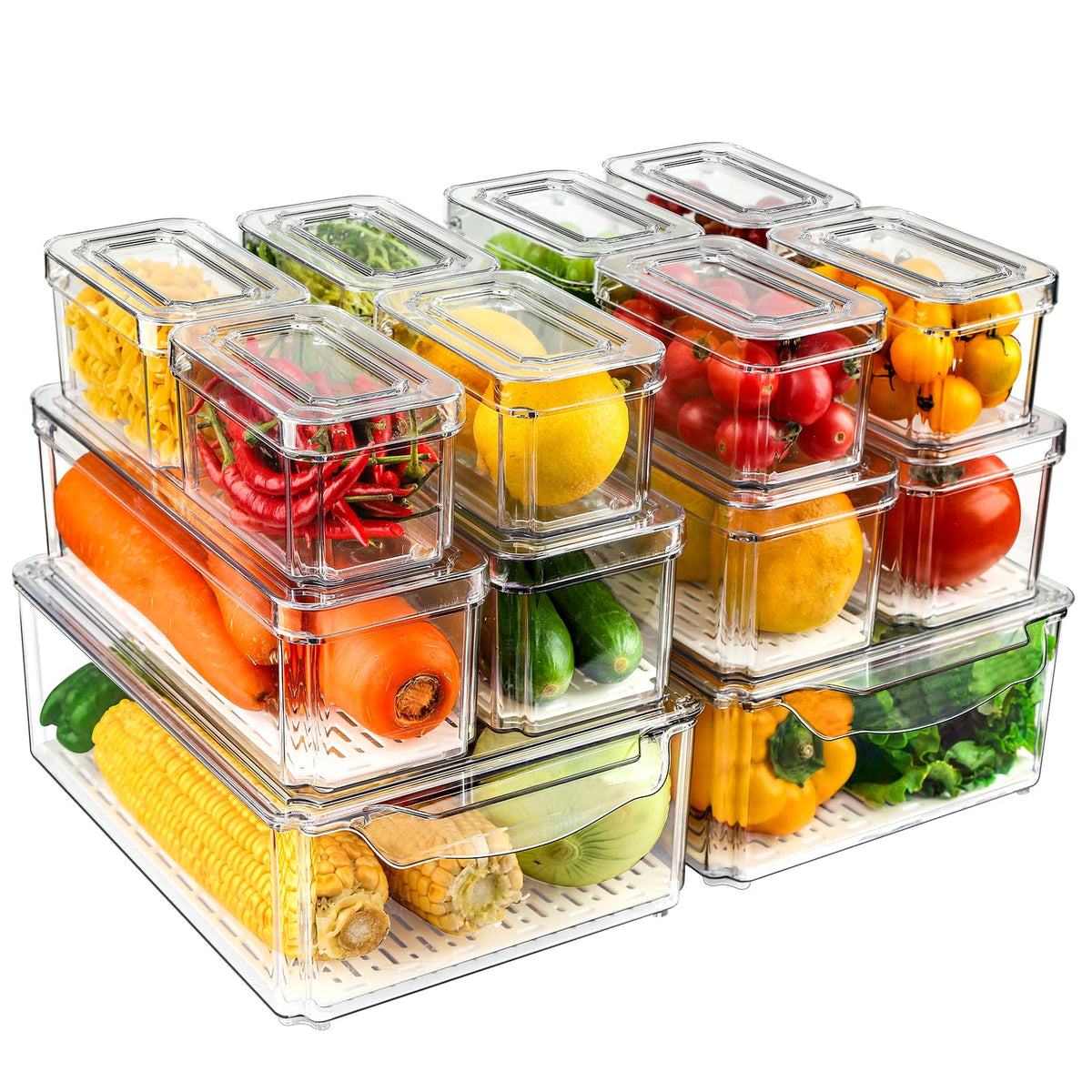 14 Pack Fridge Organizers and Storage - Refrigerator Organizer - Image 1