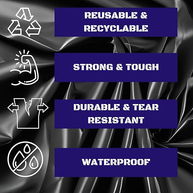 Plastic Sheeting 4 MIL Black (10x100) Roll for Tarp, Garden, Painters Drop Cloth, Plastic Mulch, Weed Barrier, Underlayment, Concrete Curing, Moisture, Vapor, Construction Film, Lumber, Ground Cover