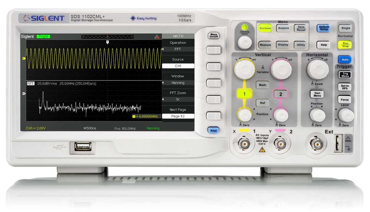 Siglent Technologies SDS1102CML+ Digital Storage Oscilloscope - Image 2
