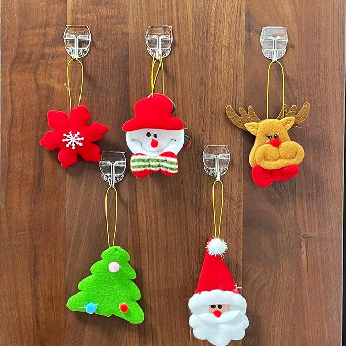 40 Hooks-50 Removable Strips,Clear Small Wire Toggle Hooks Value Pack, Damage Free Hanging Wall Hooks with Adhesive Strips, Removes Cleanly, No Tools Utility Hooks for Hanging Decorations