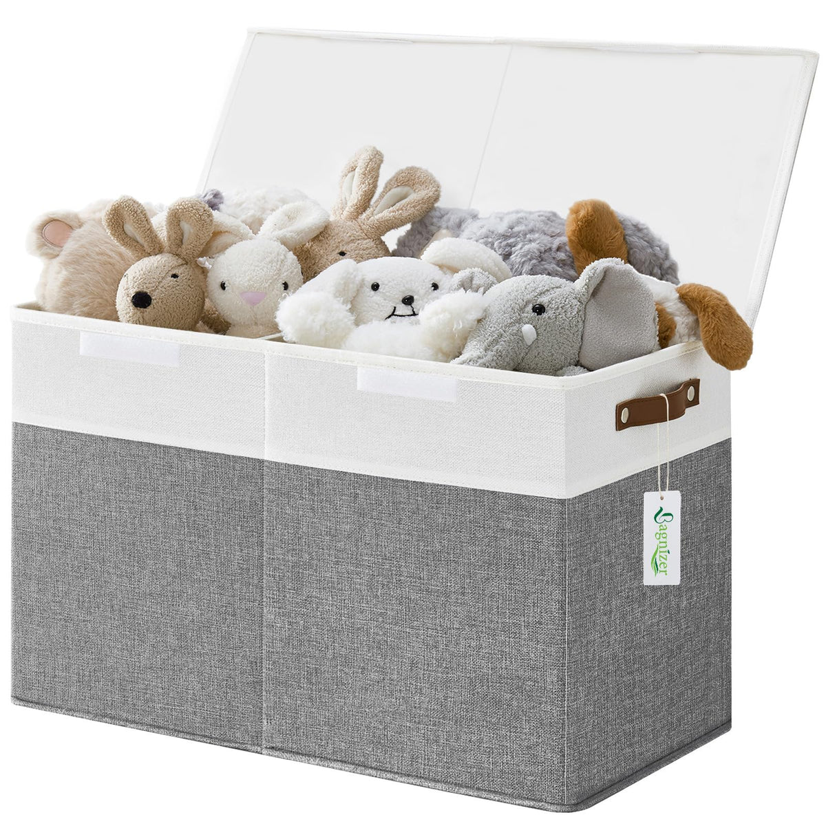 Bagnizer Large Toy Storage Box with Lids, Collapsible Sturdy Baby - Image 1