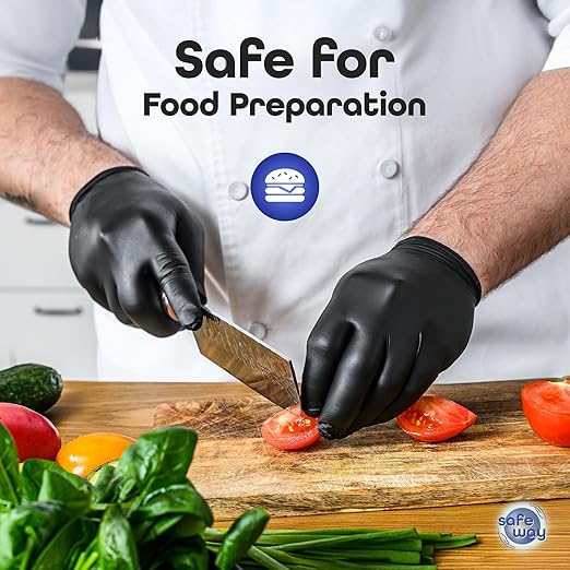 SAFEWAY USA Vinyl Disposable Gloves — Non-Latex and Powder Free, Heavy-Duty Protective and Multi-Purpose Gloves for Cleaning, Food Prep, Tattooing, Lab Works, Mechanics and More — (3000 pcs, Medium)