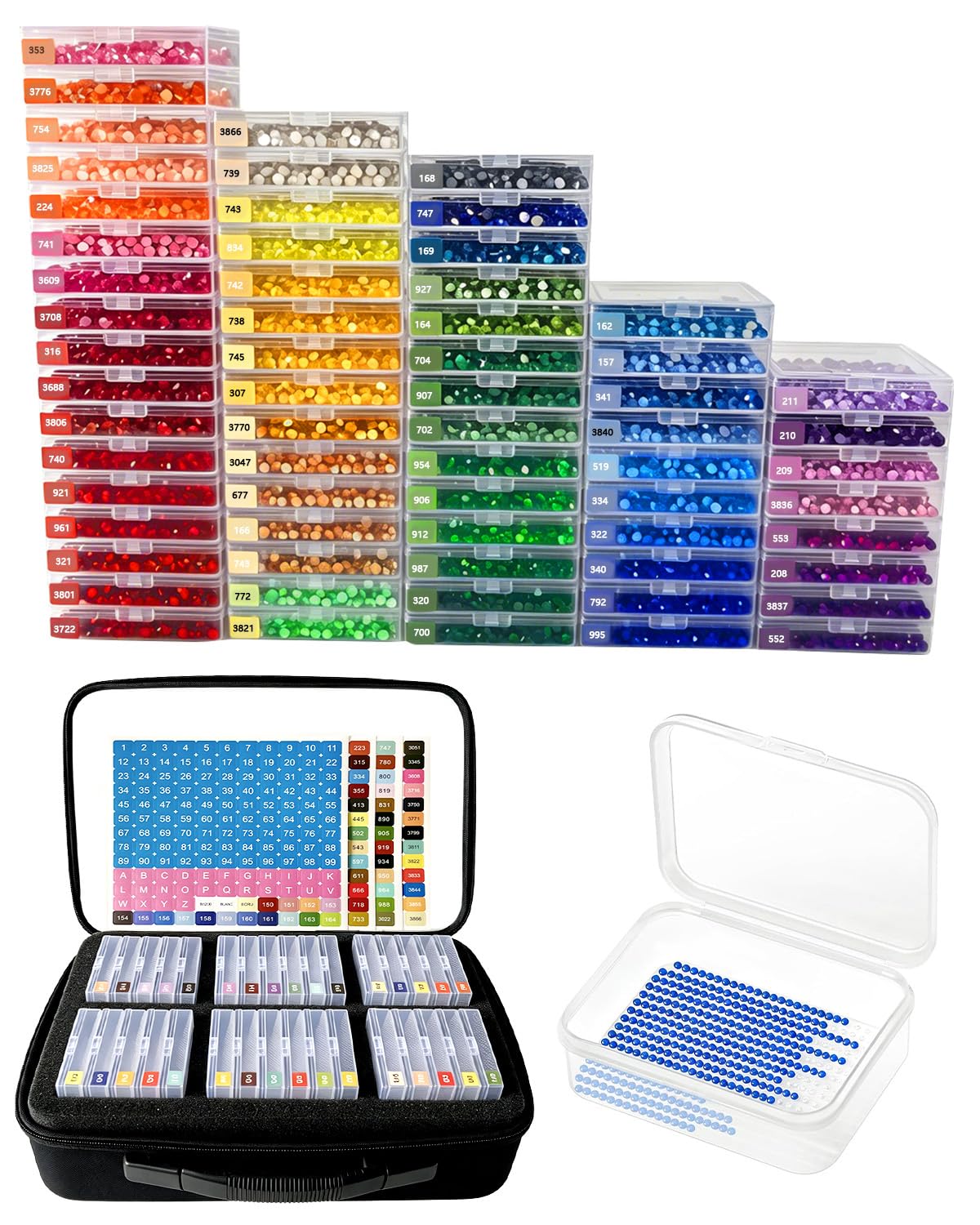 64 PCS Diamond Painting Storage Case, Bead Storage | Home Organization - Image 1