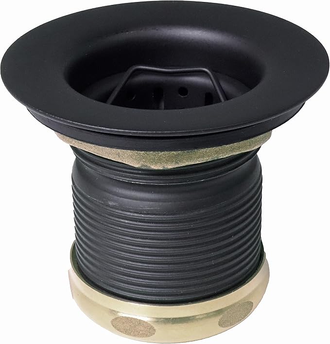 Westbrass Junior Basket Style Bar Sink Strainer, Matte Black, D218-62