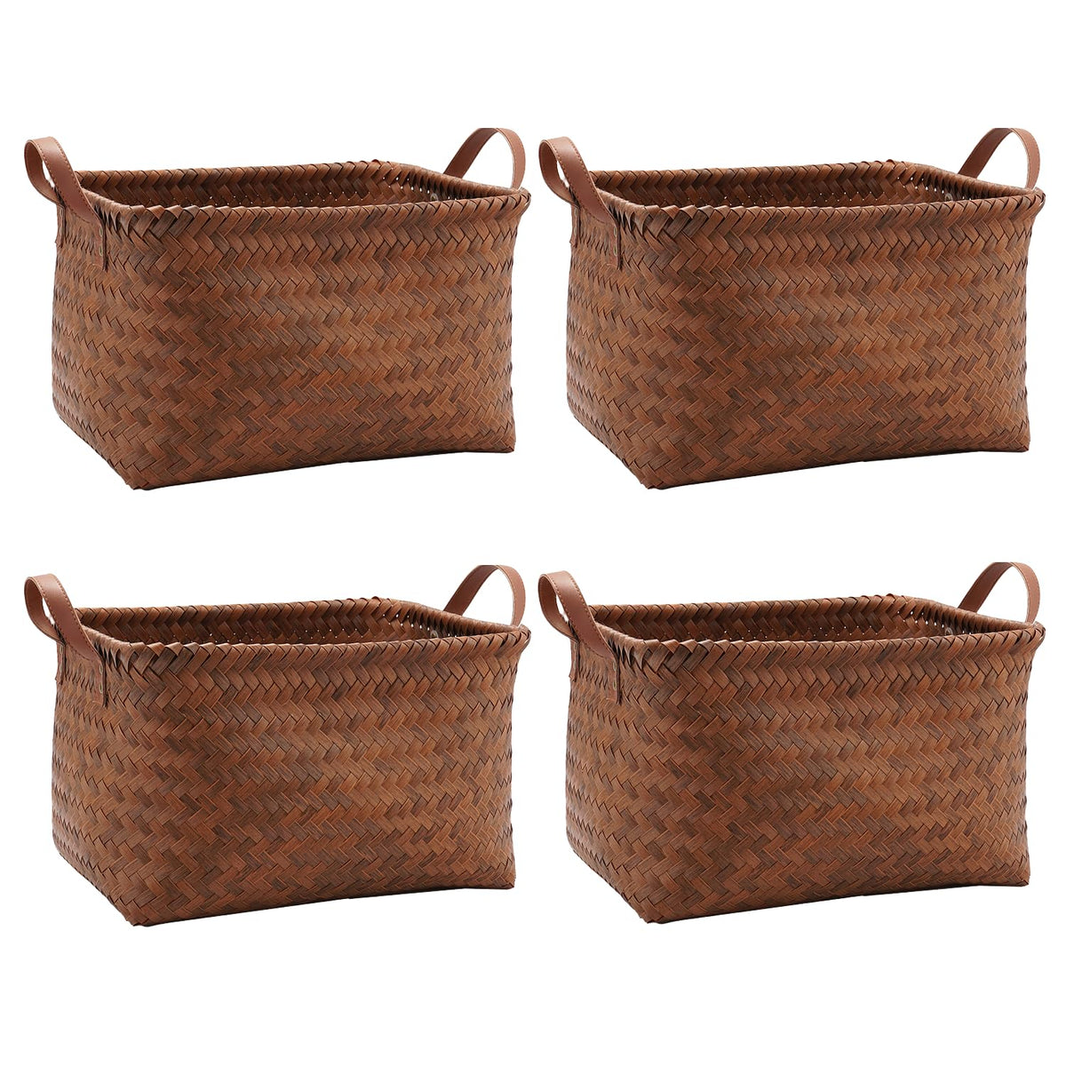 GIB Wicker Woven Storage Baskets for Organizing Blankets Laundry - Image 1