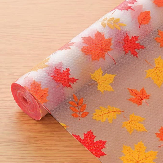 Cooyes Shelf Paper for Kitchen Cabinets Non Adhesive, Waterproof & Oil-Proof Kitchen Drawer Liner for Refrigerator Drawer Fridge Cupboard, (11.8 Inch W x 360 Inch L, Pumpkin Orange)