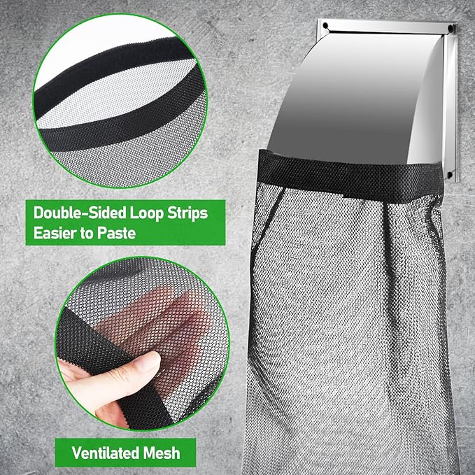 6PCS Dryer Lint Catcher, Dryer Vent Lint Bag, Lint Catcher for Dryer, Dust Bag Lint Bag for Dryer Vent Outdoor, Lint Trap for Dryer Vent Outside