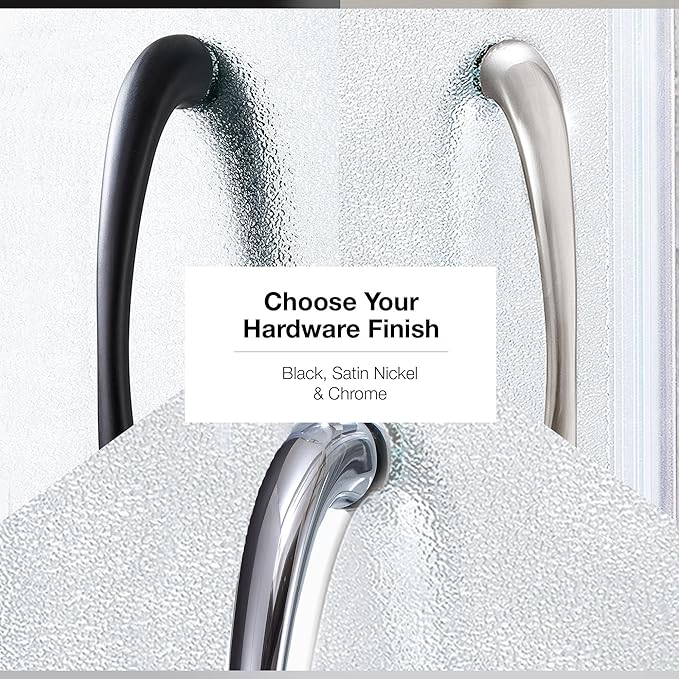OVE Decors Breeze 36 in. Corner Shower Frosted Sliding Door with Base in Satin Nickel Finish