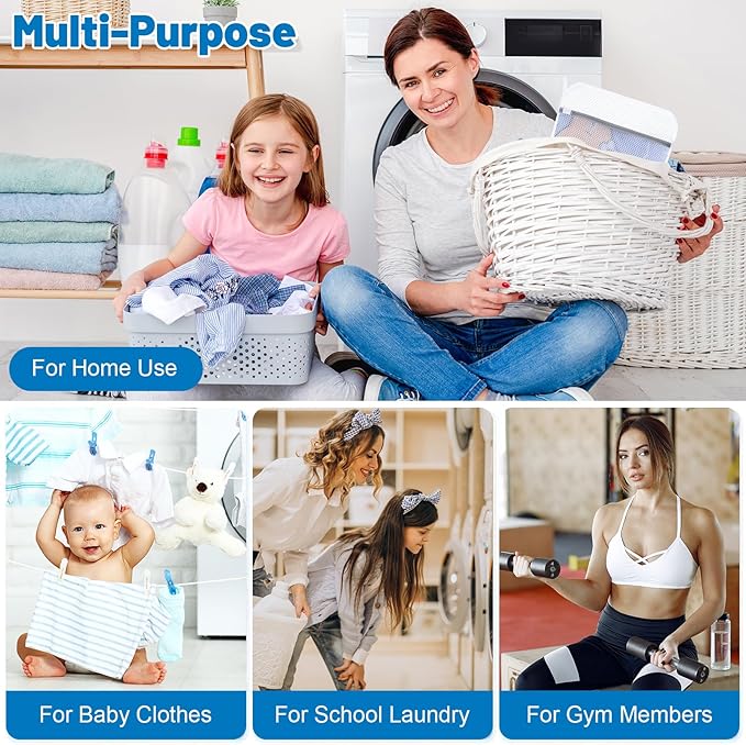 3 PCS Durable Honeycomb Mesh Laundry Bags for Delicates with Zipper, Reusable Laundry Bag Mesh Wash Bags for Washing Machine for Clothes, Shoes, Socks, Underwear, Bra (M + L + XL, White)